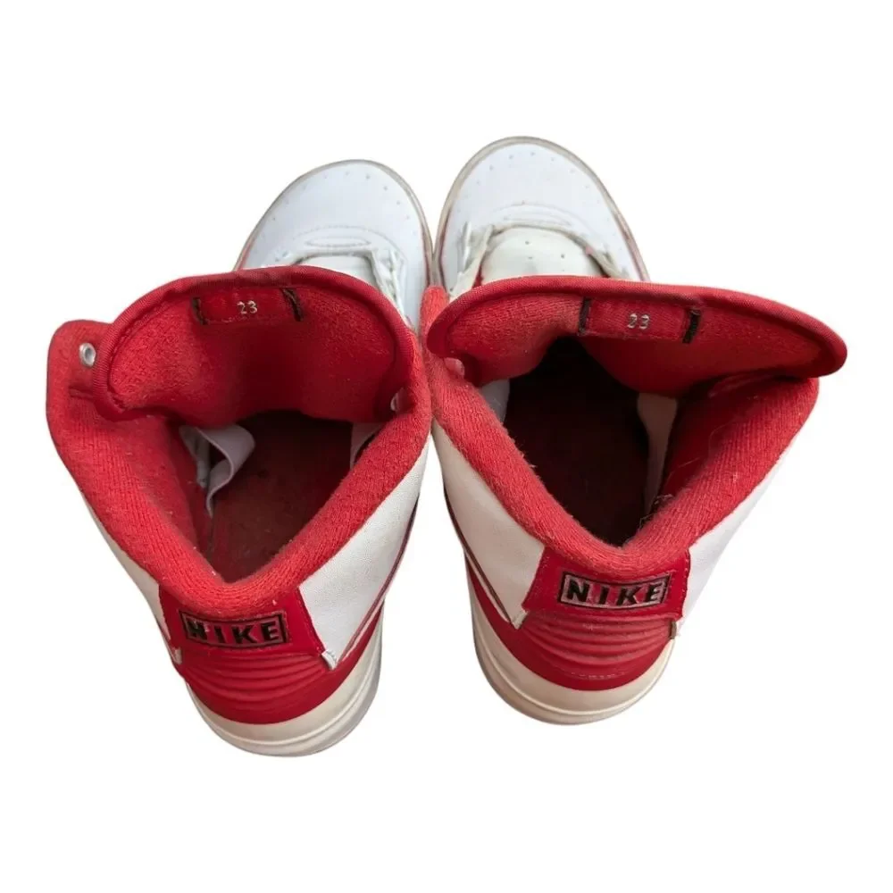 Nike Air Jordan 2 Retro White Red Shoes Jumpman 6Y Big Kids Basketball Sneakers